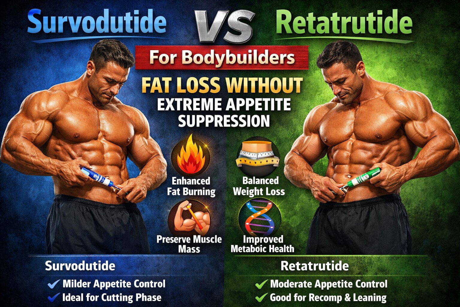 Survodutide vs Retatrutide for Bodybuilders